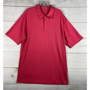 Nike Golf Shirt Mens XL Pink Short Sleeve Dri Fit Vented Stretch Polo Collared